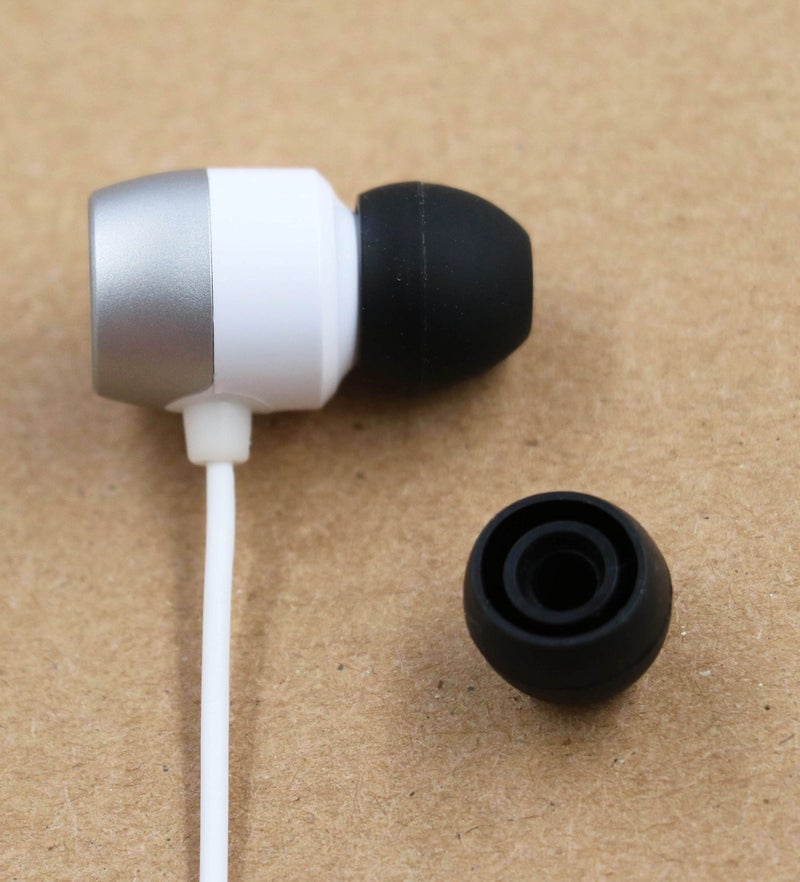 ALXCD Eartip for LG HBS Series Wireless Earphone, SML & Double Flange Silicone Replacement Earbud Gel Tip, Fit for LG HBS-750 770 800 810 900 910 Tone Pro Ultra Plus Infinim [4 Pair] (Black) - Image 2